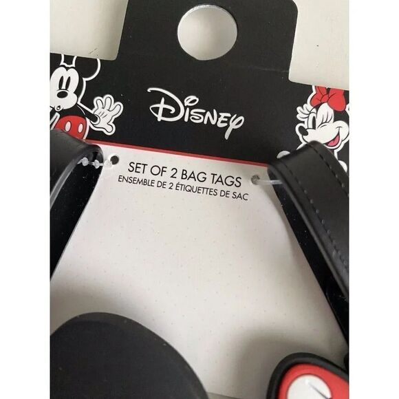 Set Of 2 DISNEY MICKEY & MINNIE MOUSE LUGGAGE BAG TAGS Big NEW - Picture 4 of 8